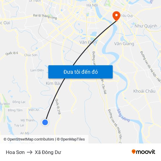 Hoa Sơn to Xã Đông Dư map