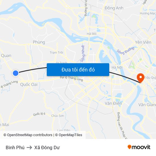 Bình Phú to Xã Đông Dư map