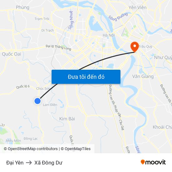 Đại Yên to Xã Đông Dư map