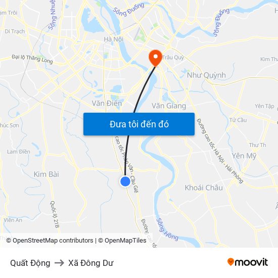 Quất Động to Xã Đông Dư map