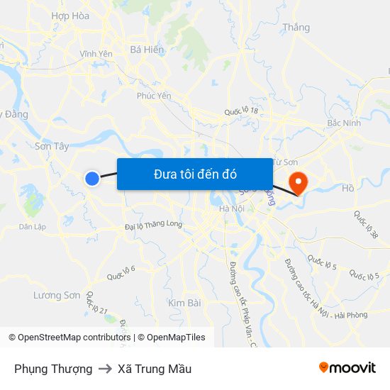 Phụng Thượng to Xã Trung Mầu map