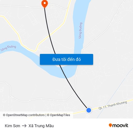 Kim Sơn to Xã Trung Mầu map