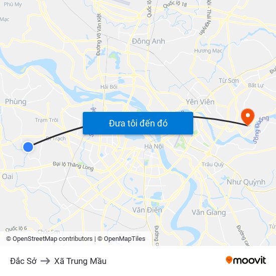 Đắc Sở to Xã Trung Mầu map