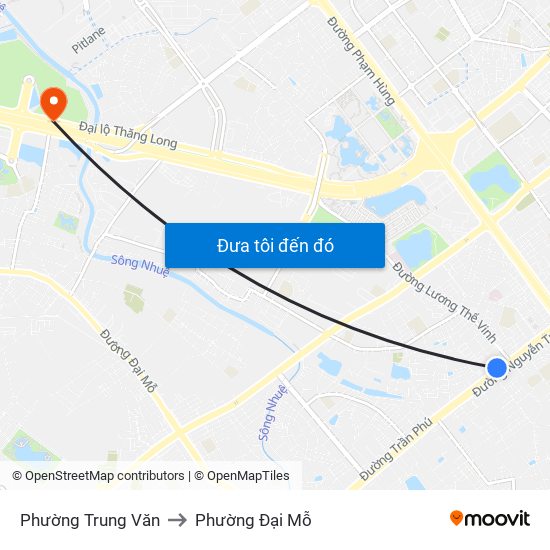 Phường Trung Văn to Phường Đại Mỗ map