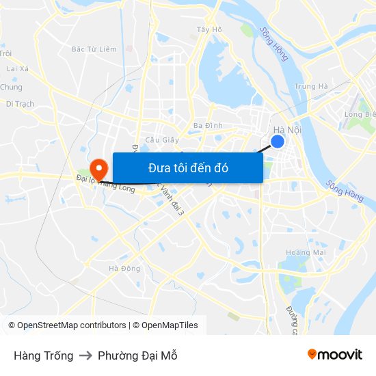 Hàng Trống to Phường Đại Mỗ map