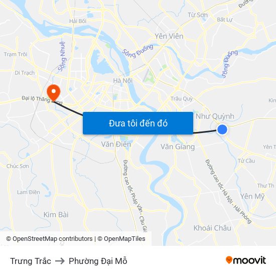 Trưng Trắc to Phường Đại Mỗ map