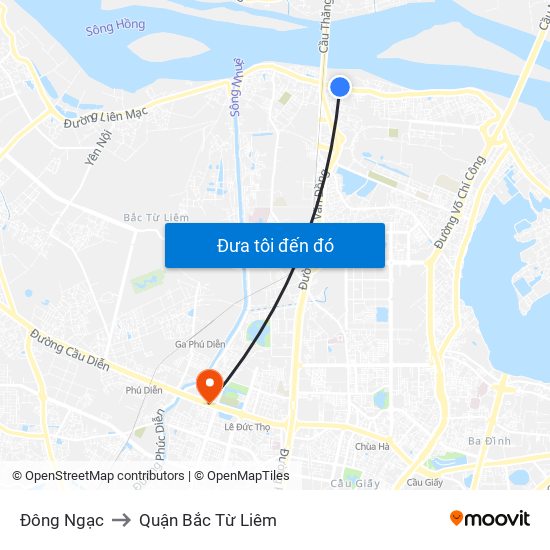 Đông Ngạc to Quận Bắc Từ Liêm map