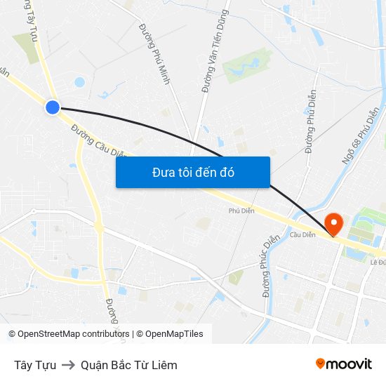 Tây Tựu to Quận Bắc Từ Liêm map