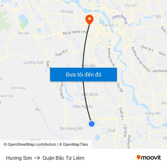 Hương Sơn to Quận Bắc Từ Liêm map