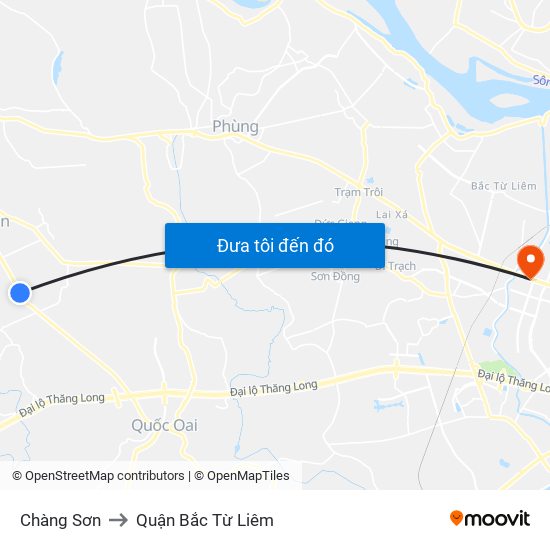 Chàng Sơn to Quận Bắc Từ Liêm map