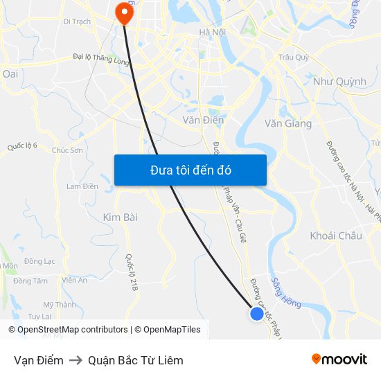 Vạn Điểm to Quận Bắc Từ Liêm map