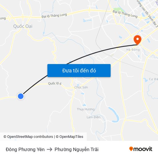 Đông Phương Yên to Phường Nguyễn Trãi map