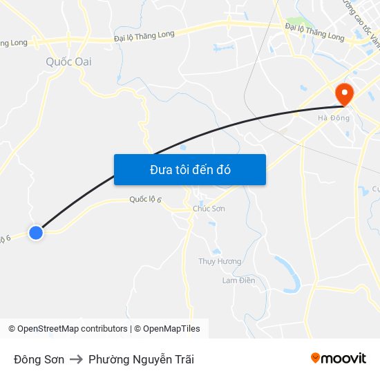 Đông Sơn to Phường Nguyễn Trãi map