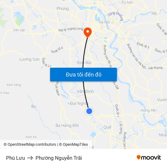 Phù Lưu to Phường Nguyễn Trãi map