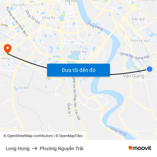 Long Hưng to Phường Nguyễn Trãi map