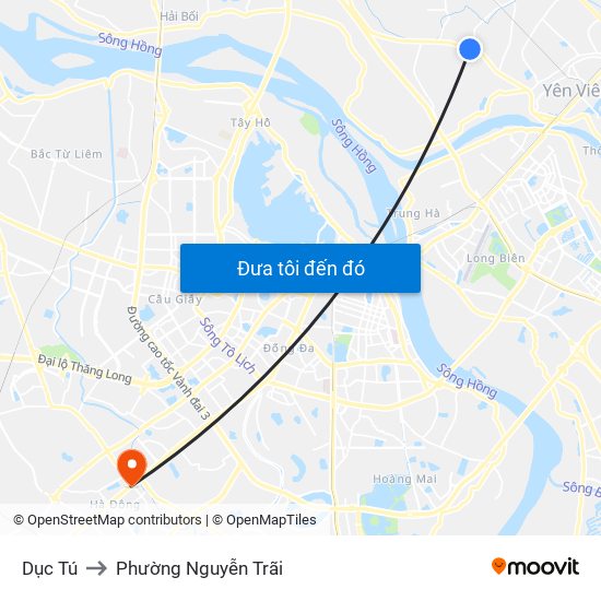 Dục Tú to Phường Nguyễn Trãi map
