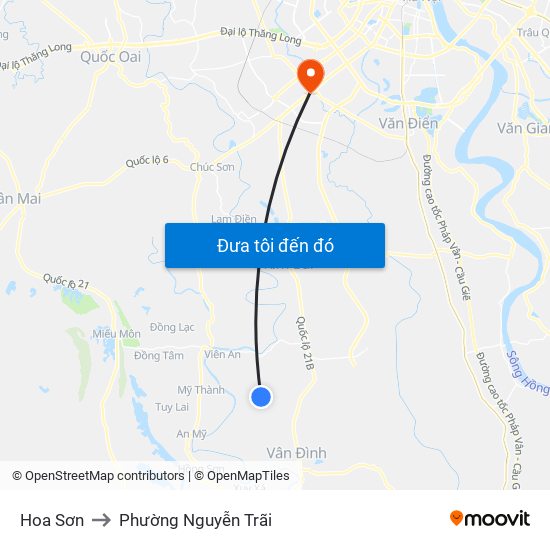 Hoa Sơn to Phường Nguyễn Trãi map