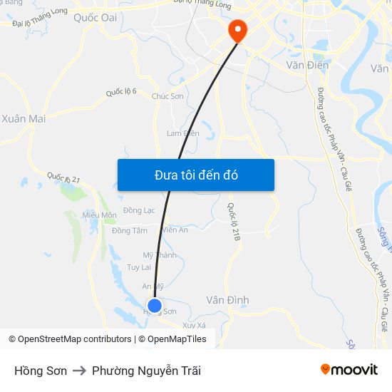 Hồng Sơn to Phường Nguyễn Trãi map