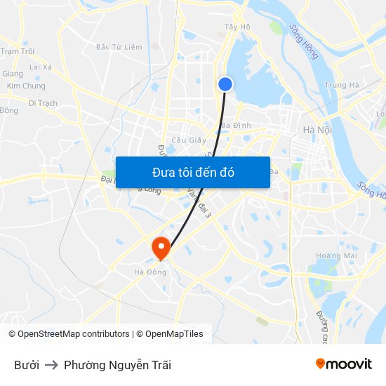 Bưởi to Phường Nguyễn Trãi map