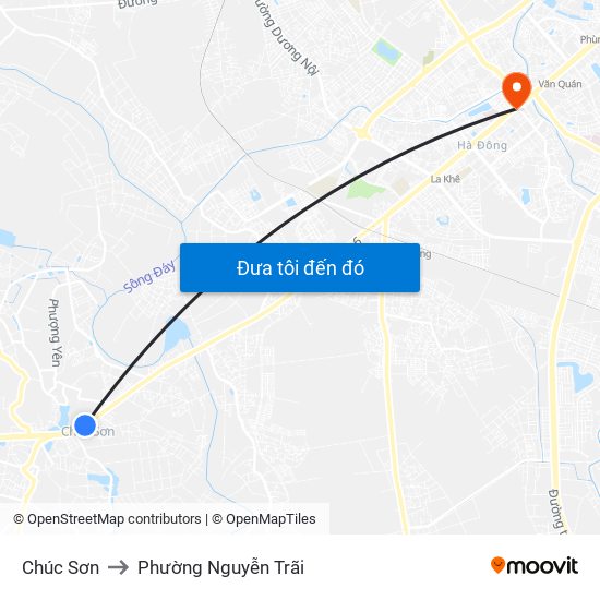 Chúc Sơn to Phường Nguyễn Trãi map