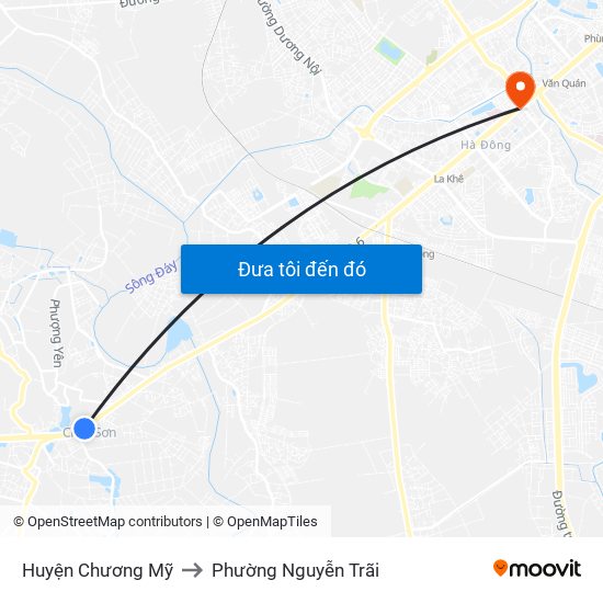 Huyện Chương Mỹ to Phường Nguyễn Trãi map