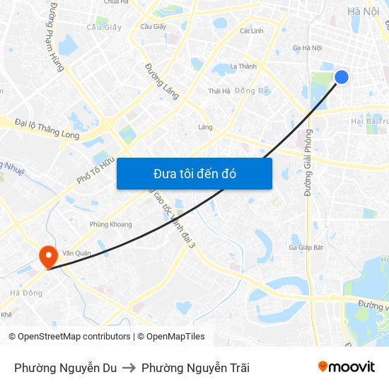 Phường Nguyễn Du to Phường Nguyễn Trãi map