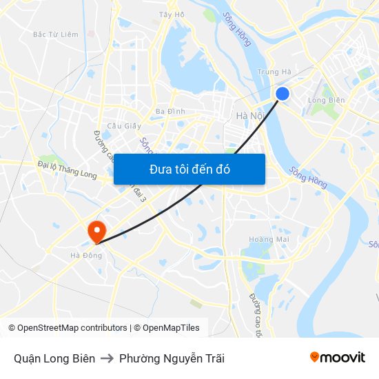 Quận Long Biên to Phường Nguyễn Trãi map