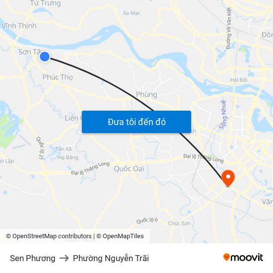 Sen Phương to Phường Nguyễn Trãi map