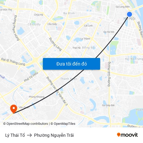 Lý Thái Tổ to Phường Nguyễn Trãi map