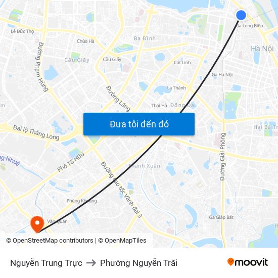 Nguyễn Trung Trực to Phường Nguyễn Trãi map