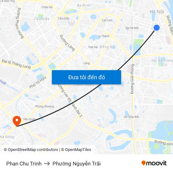Phan Chu Trinh to Phường Nguyễn Trãi map
