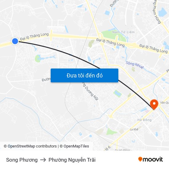 Song Phương to Phường Nguyễn Trãi map