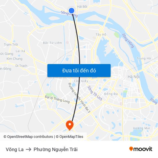 Võng La to Phường Nguyễn Trãi map