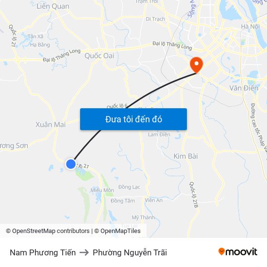 Nam Phương Tiến to Phường Nguyễn Trãi map