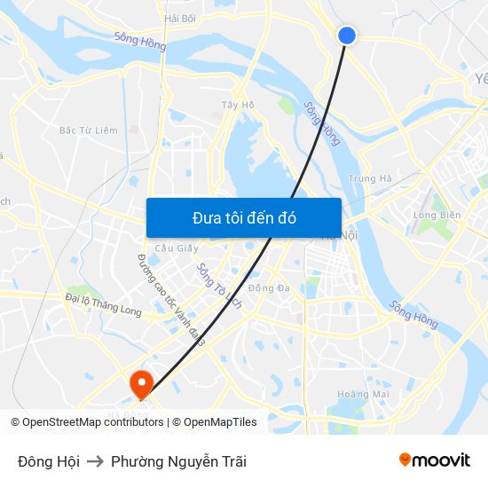 Đông Hội to Phường Nguyễn Trãi map