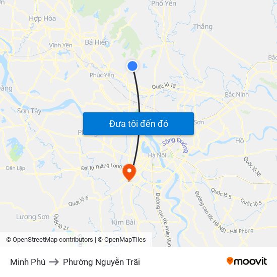 Minh Phú to Phường Nguyễn Trãi map