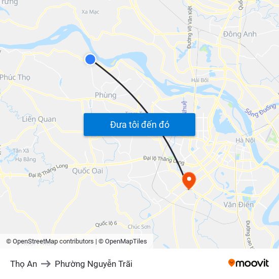 Thọ An to Phường Nguyễn Trãi map