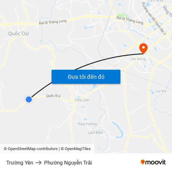 Trường Yên to Phường Nguyễn Trãi map