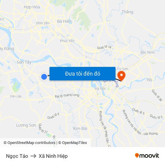 Ngọc Tảo to Xã Ninh Hiệp map