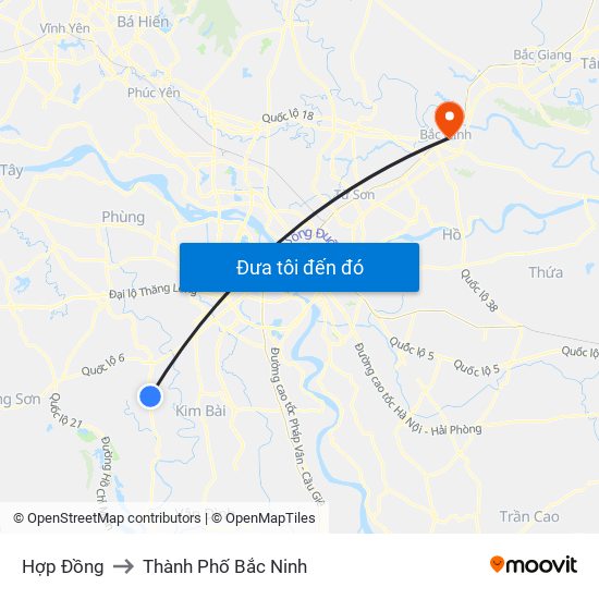 Hợp Đồng to Thành Phố Bắc Ninh map