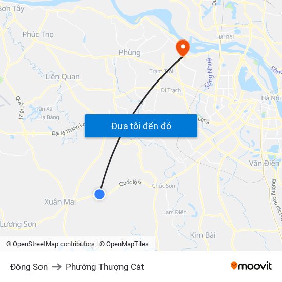 Đông Sơn to Phường Thượng Cát map