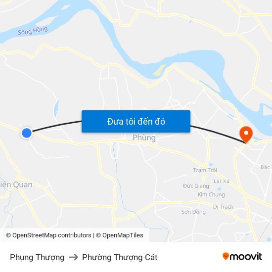 Phụng Thượng to Phường Thượng Cát map