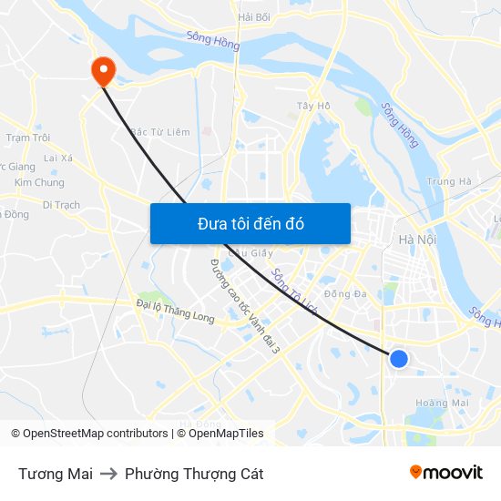 Tương Mai to Phường Thượng Cát map