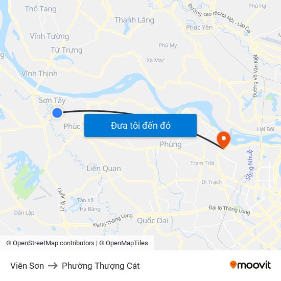 Viên Sơn to Phường Thượng Cát map