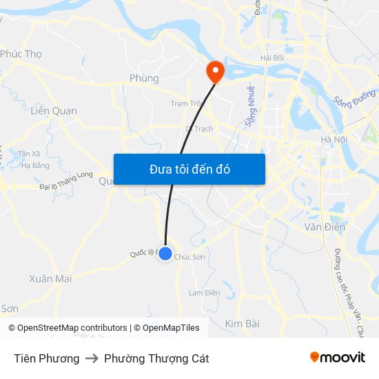 Tiên Phương to Phường Thượng Cát map