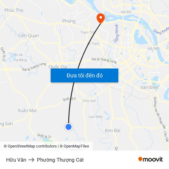 Hữu Văn to Phường Thượng Cát map