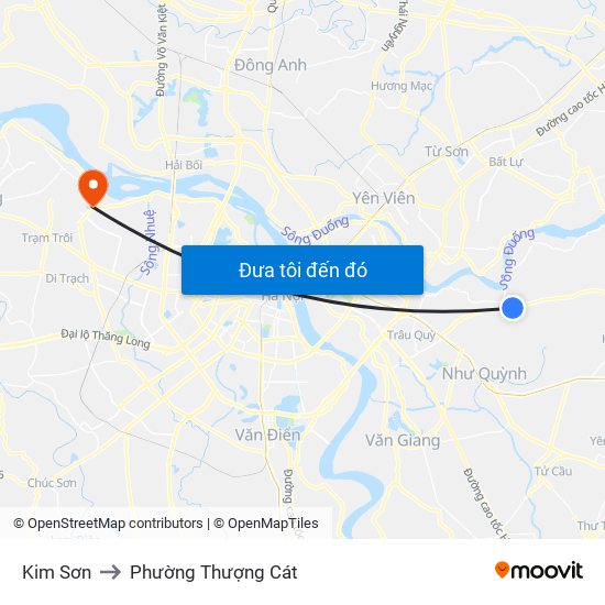 Kim Sơn to Phường Thượng Cát map