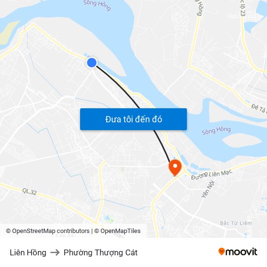 Liên Hồng to Phường Thượng Cát map