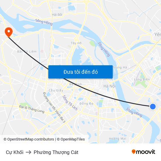 Cự Khối to Phường Thượng Cát map