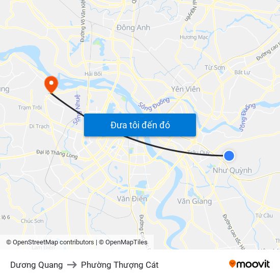 Dương Quang to Phường Thượng Cát map
